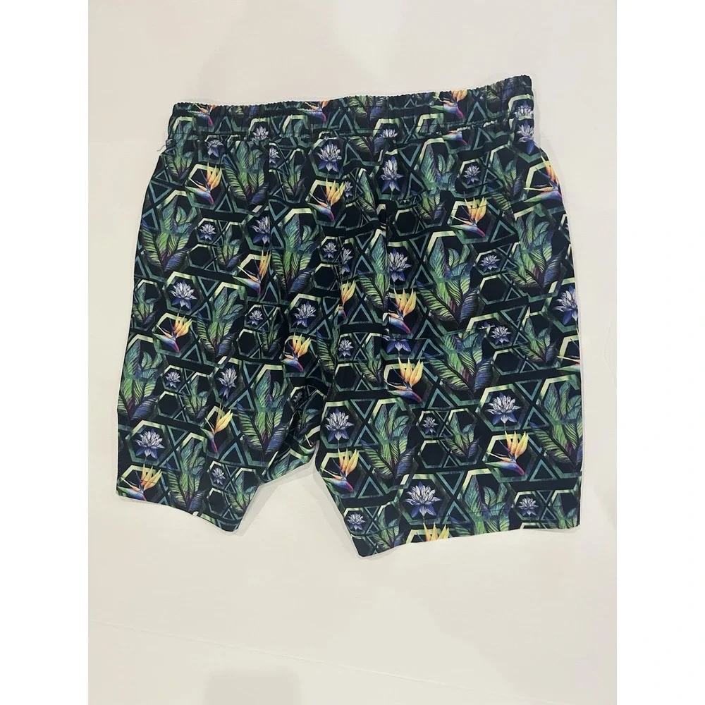 WESC Swim Shorts Trunks Unisex L/XL Bird Paradise Floral Tropical Beach Vacation